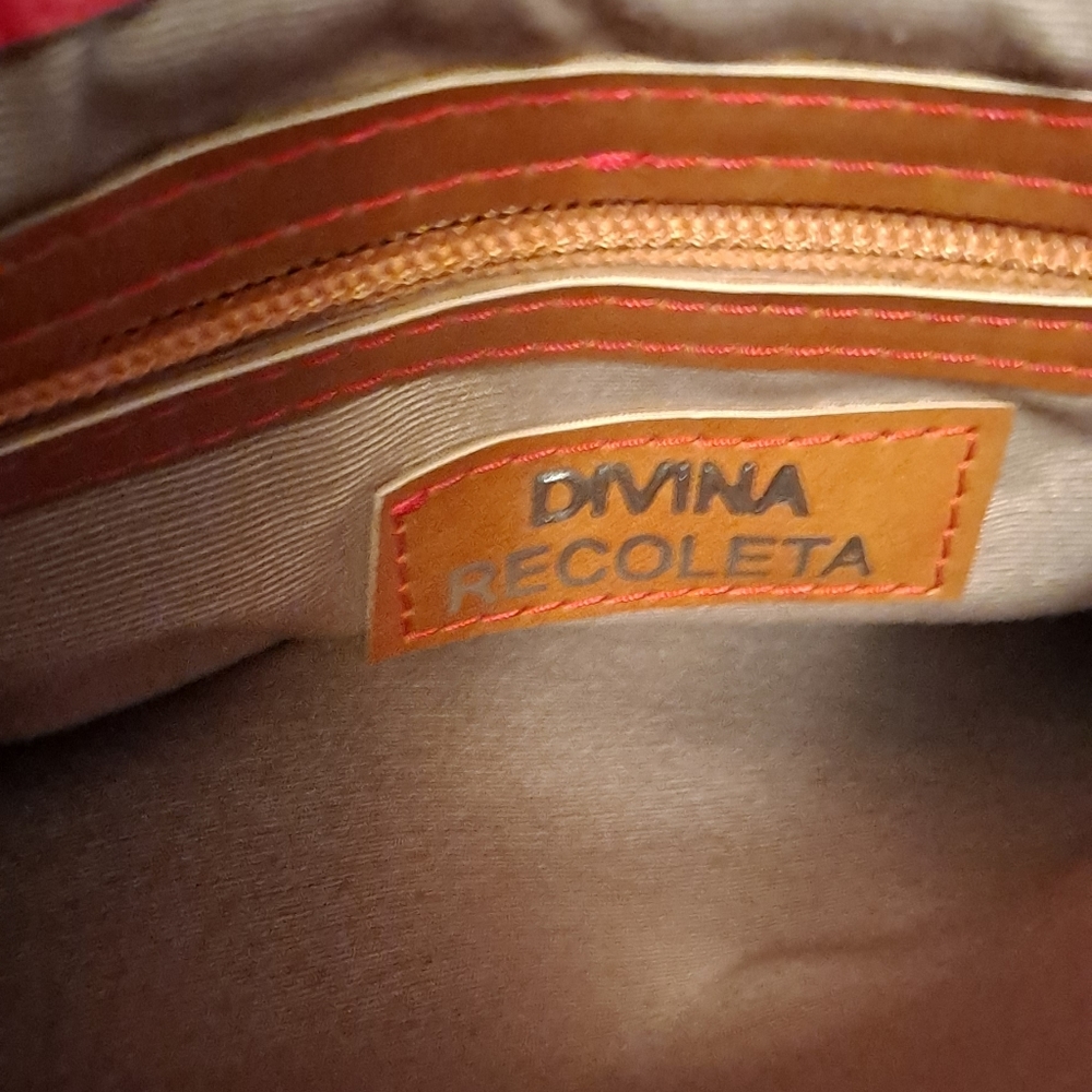 New buttery leather red crossbody. Snap Closure. Clean Inside. 1 Pocket In/out. - Picture 2 of 8